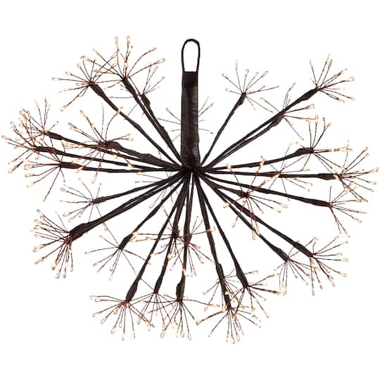 12" Pre-Lit LED Brown Christmas Ball Decoration